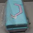 12in 3-Layer Plastic Craft Organizers and Storage, Portable Folding Tackle Box with Handle & Adjustable Dividers, Multipurpose Case for Sewing, Art Supplies, Medicine, Tools (Purple Blue)