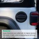 Fuel Filler Door Locking Gas Tank Cap Cover Compatible with 2018 2019 2020 2021 2022 2023 Jeep Wrangler JL & Unlimited Fuel Filler Door Cover
