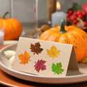 500Pcs Fall Maple Leaf Stickers,5 Colors Maple Leaf Decals Holographic Self Adhesive Label Stickers Roll for Autumn Thanksgiving Party Cards Seal Envelopes Supplies