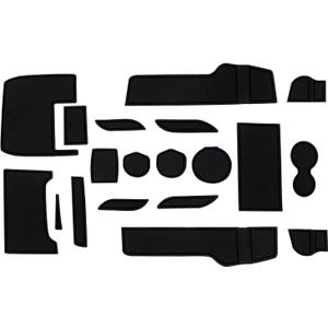 Fit for Honda Civic 2016-2021 (Hatchback) Accessories, Upgraded Custom Non-Slip Cup Holder Inserts, Center Console Liners, Door Pocket Pads, Interior Anti-Dust Liner Mats (21-PCS, Black Trim)