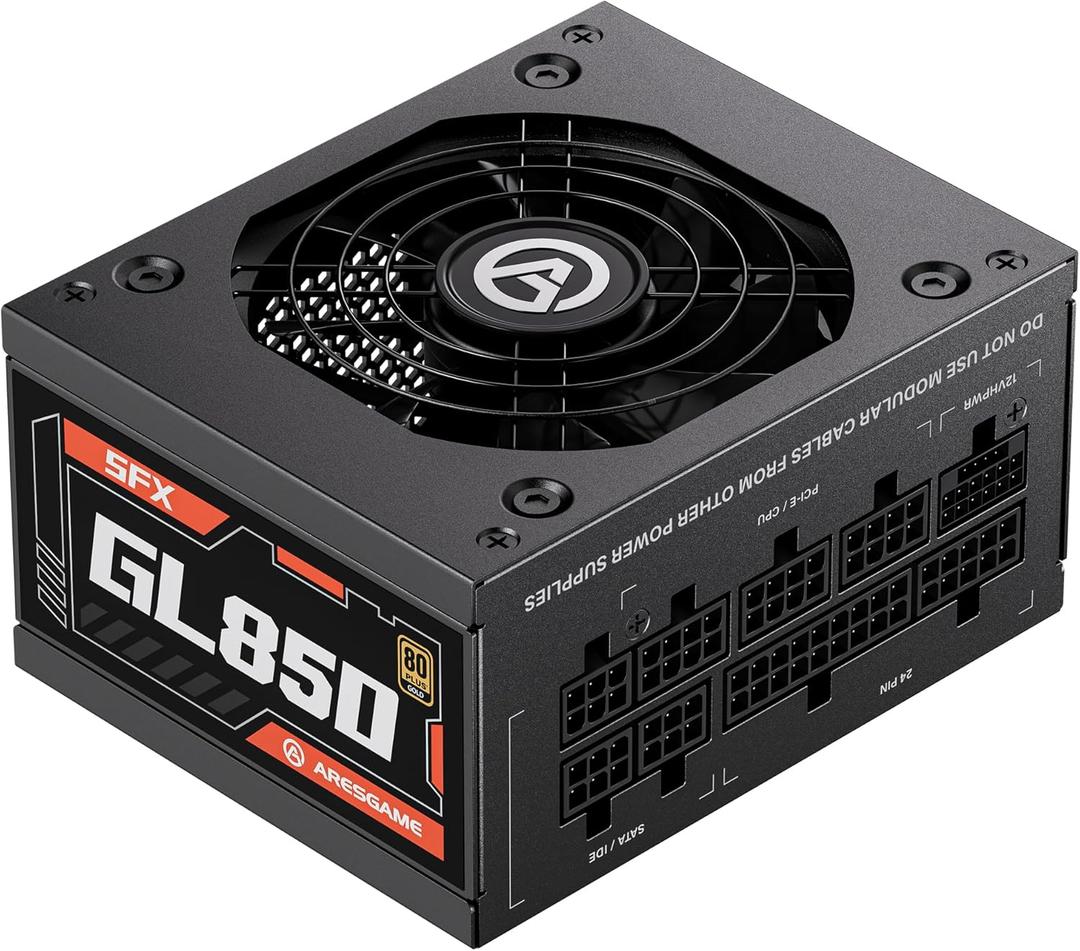 SFX Power Supply, 850W, ATX 3.0 & PCIE 5.0 Ready, 80 Plus Gold Certified, Fully Modular Power Supply with Durable Hydraulic Bearing Fan, SFX Form Factor