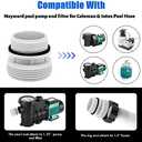 40mm to 1 1/ 2 Inch Hose Conversion Adapters 4560 - Filter Hose Conversion Kit Compatible with Intex Hayward Coleman Pool Filter Pump Hose Connector Above Ground Pools Part