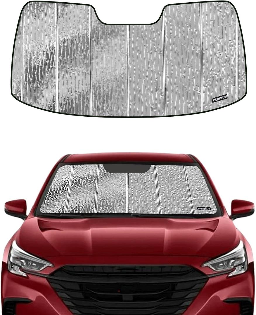 Pigenius Windshield Sunshade for Subaru Legacy/Outback 2020-2022, Reversible Silver/Black