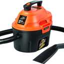 Armor All, AA255, 2.5 Gallon 2 Peak HP Wet/Dry Utility Shop Vacuum, Orange