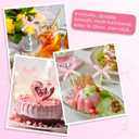 3 x 200Pcs Pink Bow Cocktail Picks,4.3" Fruit Skewers for Party Fancy,Toothpicks for Drinks,Appetizers Charcuterie,Bowknot Party Decor for Birthday, Bridal Shower,Bachelorette,Wedding Supplies