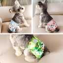 wegreeco Luxury Washable Reusable Dog Diapers (Stylish Pattern) - Female Dog Diapers, Doggie Diapers, 3 Pack (Floral, X-Large)