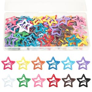 64 Pcs Cute Metal Star Snap Hair Clips for Women Girls,Small Barrettes for Thin/Fine/Short Hair,Strong Hold Hair Accessories (Multiple colors)