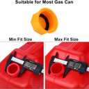 6PCS Gas Can Caps, 5 Gallon Gas Can Cap Replacement, Universal Coarse Thread Gas Cap for Gasoline, Portable Gas Tank Lid for Improved Sealing and Transportation