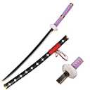Sword Valley Trafalgar Law Sword 40.9/55.1 - Cosplay Prop Anime Katana Samurai Sword - Anime Original Texture Carbon Steel Blade Carving Symbol - Handle Absorbs Sweat and Comfort (Lavender, 40.9)