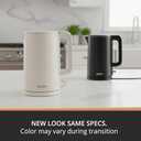 KRUPS 1.5L Electric Kettle Stainless Steel Cool Touch Interior, Fast Boiling, One Cup in 80 Seconds, Double Wall, Auto Off, Keep Warm, Hot Water Kettle Electric, Cordless, Black/White