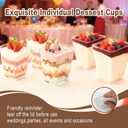 50-Pack 5oz Dessert Cups with Lids, Plastic Parfait/Pudding Cups, Small Plastic Containers with Spoons, Reusable Jello Cups for Yogurt, Fruit, Cake, Appetizers