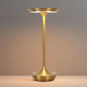 LED Cordless Table Lamp Rechargeable,Portable 6000mAh Battery Outdoor Bedside Table Lamps,3 Color Stepless Dimming Touch Battery Powered Lamp, Table Light for Restaurant/Patio/Camping/Bedroom(Gold)