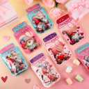 Tinlade 36 Pcs Valentine's Day Mason Jar Bags Bulk 4.1 x 6.9 Inch Cute Valentines Gnomes Stand-up Resealable Candy Gift Bags for DIY Valentine Exchange Party Favors (Multiple Styles,Multicolors)