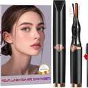 Heated Eyelash Curler - 2 in 1 Clip-Type Eyelash Curlers - Electric Eyelash Curler Rechargeable for 24H Long Lasting, 3 Heating Modes, 8S Fast Heating,Black-E