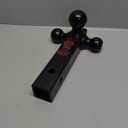 TOPTOW Trailer Hitch Tri-Ball Hitch Ball Mount with 1-7/8", 2" and 2-5/16" Black Tow Balls, Fits for 2-inch Hitch Receivers