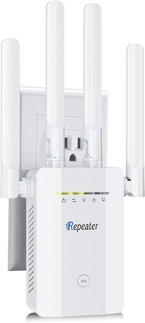 2026 New WiFi Extender Signal Booster, 8X Faster Access Point with Ethernet Port, 1-Tap Setup