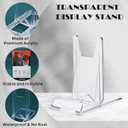 20 Pcs Book Stand for Display Acrylic Book Holder Display Adjustable Book Easel Collector Display Stand for Comic Cardboard Home Office Album CD Magazine