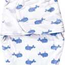 Hudson Baby Unisex Baby Plush Swaddle Wrap, Whale, 0-3 Months