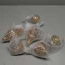 Shappy 6 Pcs Christmas Gold Ball Ornaments 2/3/5 Inch Diamond Pendant Christmas Tree Ornaments Gold Decorations for Home Xmas Holiday Party Wedding Wreath Gift