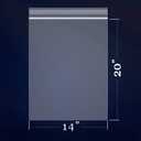 iMailer - 100 Count - 14" x 20" Large Clear Reclosable 2 Mil Zipper Bags - 2 Gallon Zip Bags for Clothing, T-Shirts, Pants