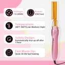 Electric Hot Comb Hair Straightener Heat Pressing Combs Ceramic Curling Flat Iron Curler, Hot Comb Electric for Wigs Electrical Straightening Comb Curling Iron for Natural Hair with Anti-Scald Case