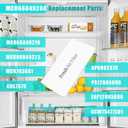 MCR66849208 Refrigerator Air Filter Cover with 3pcs LT120F Refrigerator Air Filter, Compatible with LMRS28596D, LMRS28596S, LMRS28626D, Replacement MCR66849219, MCK703881, ACW75477501