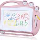 AiTuiTui Magnetic Drawing Board Toddler Toys for Girl Gifts, Erasable Doodle Sketching Writing Pad Travel Games for Kids in Car, Early Education Learning Skill Development Toys for Toddlers (Light Pink)