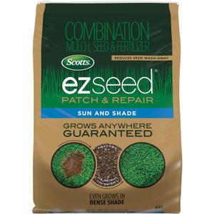 Scotts EZ Seed Patch & Repair for Sun and Shade - Combination Mulch, Sun and Shade Grass Seed & Fertilizer for Bare Spots & Lawn Patch Repair, Covers up to 445 sq. ft., 20 lb. (EXP 08/07/26)