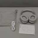 RORSOU C6 Active Noise Cancelling Headphones, Wireless Over Ear Bluetooth Headphones, 60H Playtime, Lightweight Folding Deep Bass Comfort Fit Ear Cups Headset with Mic for iPad/Travel/PC/Home Silver