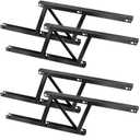 4 Pack Table Lift Hardware Mechanism Hinge, 2 Pairs Table Lift Up Top Hinge, Lift Top Coffee Table Hinges Spring, Each Pair Capacity 60 Lbs, Black