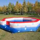 Inflatable Gaga Ball Pit 15Ft with Built-in Blower, Portable Gaga Balls Pit for Indoor & Outdoor School Family Activities, Kids Ball Pit for Sport Games, Easy to Setup