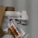 Upgraded Retractable Baby Gates for Stairs & Banister, Mesh Dog Gate Indoor, Extends to 55" Wide 33" Tall, Child Safety Gate for Stairway, Banister & Wall Mount (White)