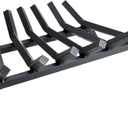 Fireplace Log Grate 27 inch 6 Bar Fire Grates Heavy Duty 3/4 Wide Solid Steel Indoor Chimney Hearth Outdoor Fire Place Kindling Tool Pit Wrought Iron Wood Stove Firewood Burning Rack Holder