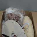 Haunted Hill Farm Life-Size 2.9-Ft Animatronic Gravely Granny by Tekky Halloween Decoration with Motion-Activated Sounds