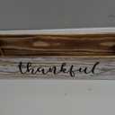 Patelai 1 Pcs 15.7inch Centerpiece Table Decorations Wood Planter Rectangular Planter Decorative Window Planters Rustic Wooden Box Floral Natural Centerpieces for Wedding Decor(Thankful Style)