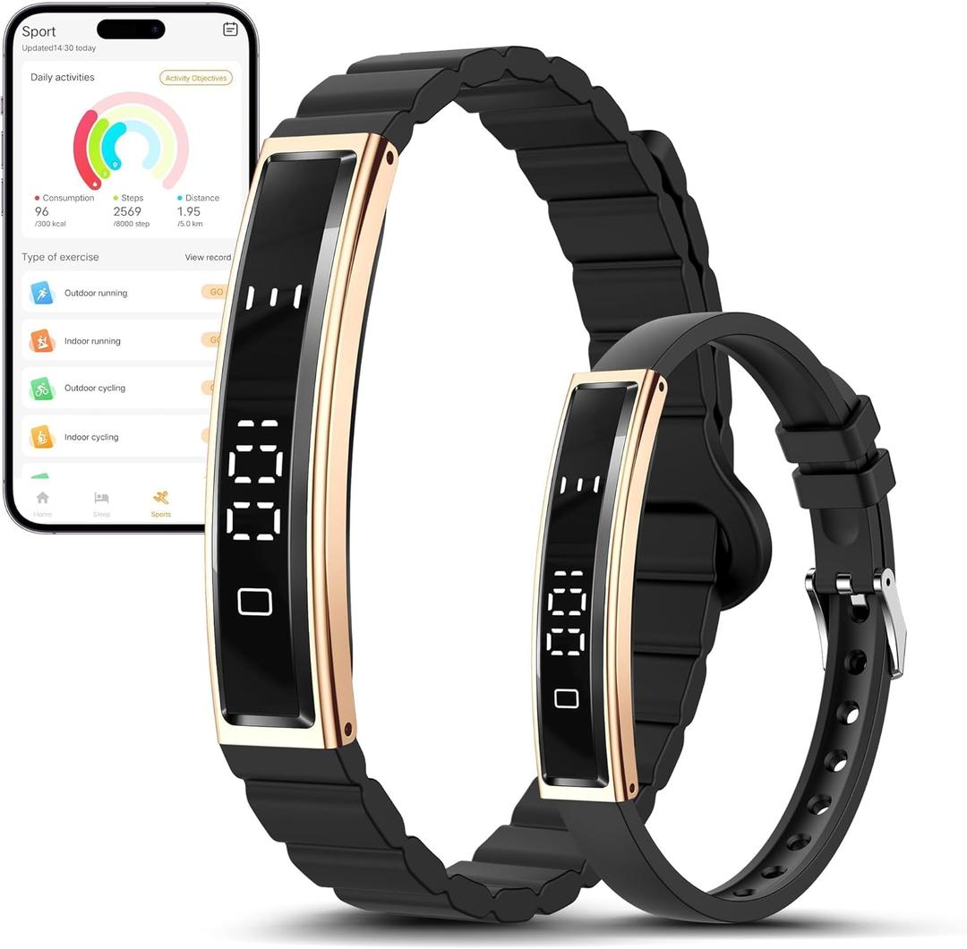 Smart Bracelet for Women, Health Activity Fitness Trackers, 24/7 Heart Rate, Blood Oxygen & Stress Monitor, 24H Sleep Tracker, Smart Wristband with Free APP 2 Bands, Valentines Day Gift for Women