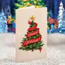 Freshcut Paper Pop Up Cards, Christmas Skating Scene, 3D Popup Christmas Cards, Holiday Card with Blank Notecard & Envelope