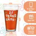 Futtumy 21st Birthday Gifts for Men,17 OZ 21 Years Later Beer Glass, 21 Year Old Birthday Gifts for Men Him Male Brother Friends Boyfriend Son Godson Grandson, Gift for Christmas Turning 21 Bday Party