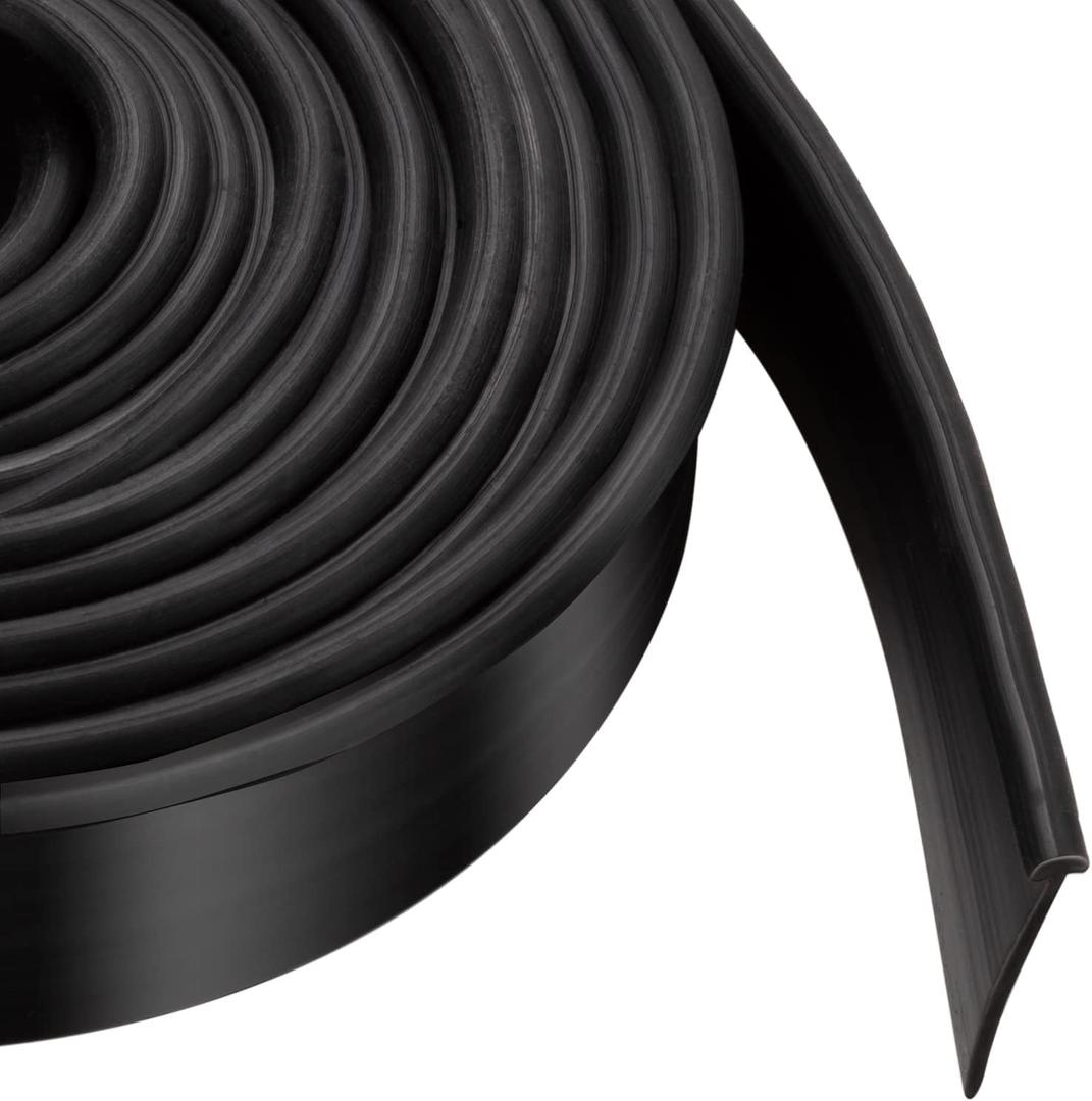 Framed Shower Door Bottom Seal Strip Replacement Shower Bottom Waterproof Door Rubber Sweep Trim Black Seal for Home Bathroom Glass Door, 108 Inch