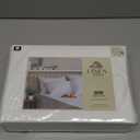 Linen Home 100% Cotton Percale Sheets Full Size, White, Deep Pocket, 4 Pieces Set - 1 Flat, 1 Deep Pocket Fitted Sheet and 2 Pillowcases, Crisp Cool and Strong Bed Linen