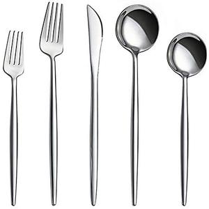 AOOSY Silverware Set, Luxury Royal 13 Pieces Stainless Steel Flatware Set Stainless Steel Steak Knife and Spoon Fork Cutlery Set for Home Kitchen and Restaurant, Serving for 4