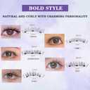 Magnetic Eyelashes with Applicator,2026 New Reusable Magnet Lashes Natural Look,Easy to Wear and Remove Soft Lashes kit No Glue or Liner Needed (Simple#06+Camellia#02)