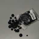 150 Pieces Vase Filler Faux Pearls Vase Makeup Beads No Hole Gloss Bead Mixed Sizes Round Pearl for Home Party Wedding Decor, 8/14/20 mm(Glitter Black)