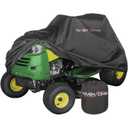 Tough Cover Riding Lawn Mower Cover - 75 x 47 x 49 in, Black, Heavy-Duty Waterproof Cover, UV-Resistant Shield for Zero-Turn Lawn Mowers, Universal Fit Secures Tractor Accessories