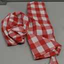 SATINIOR 2 Pcs Chef Costume for Women Men Chef Hat Apron Set for Adult Baker Apron Hat for Cooking Cosplay (Red, White,Plaid Style)