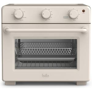 bella Air Fry Toaster Oven, 7 Preset Cooking Options, Dishwasher-Safe EverGood Coated Trays Included, 60-Minute Auto Shutoff w Audible Timer, Power Indicator Light, 1700 Watt, Oatmilk, 25qt