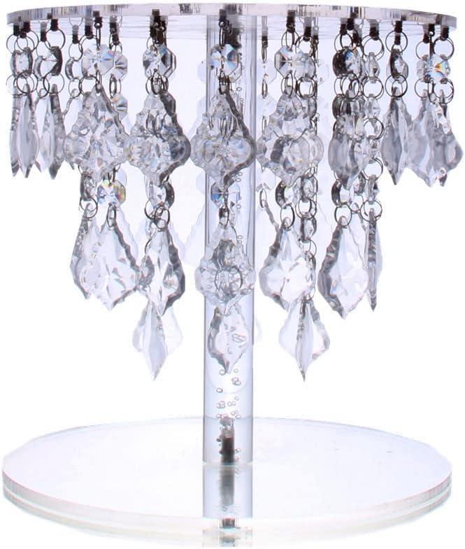 Crystal Acrylic Cake Stands set for Table Wedding Centerpiece Tower Set of Cake Stands (5.9 inch, Acrylic)