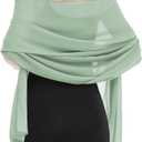 Shawls and Wraps for Evening Dresses Sheer Chiffon Women Elegant Soft Silky Wraps Wedding Bridal Scarf, 79*26‘’
