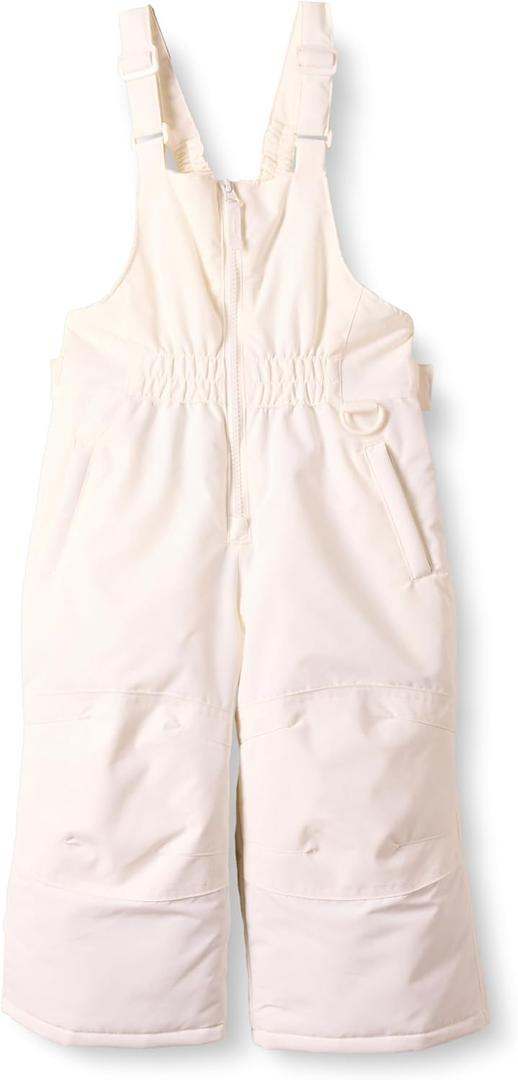 Amazon Essentials Girls and Toddlers' Water-Resistant Ski & Snow Bib Overall (3T, Ivory)