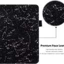 BOZHUORUI Stand Case for 6.8" Kindle Paperwhite 11th Generation - 2021 & Paperwhite Signature Edition e-Reader - PU Leather Sleeve Cover with Hand Strap/Auto Wake/Sleep, Constellation